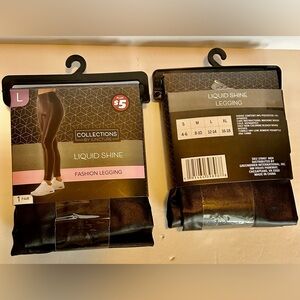 Liquid Shine Black Leggings Duo set of 2